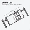 Sunwayfoto PCR-01 Mobile Phone Handheld Bracket Vlog Expansion Shooting Video Universal Mobile Phone Double Handle Rabbit Cage Stabilizer Aluminum Alloy Multi-Function Bracket