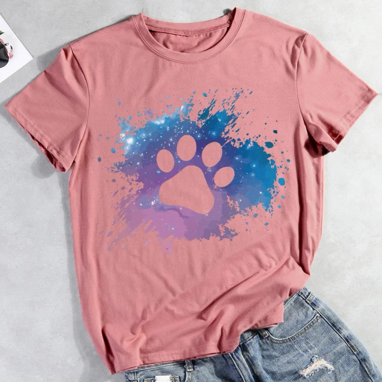 Dog paw print  Pet Animal Lover T-shirt Tee -012423-CB