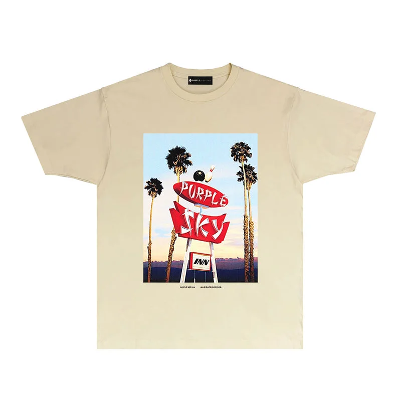 Purple 2023 new fashion T-shirt short sleeves