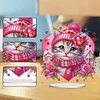 DIY Rose Cat Acrylic Special Shape Diamond Painting Desktop Ornaments