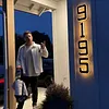 LED Illuminated Modern Address Sign Waterproof Personalized Solar Powered Address Number Dusk To Dawn Adhesive Or Screw Mount for Outside House Light Up Courtyard Hotel Bar