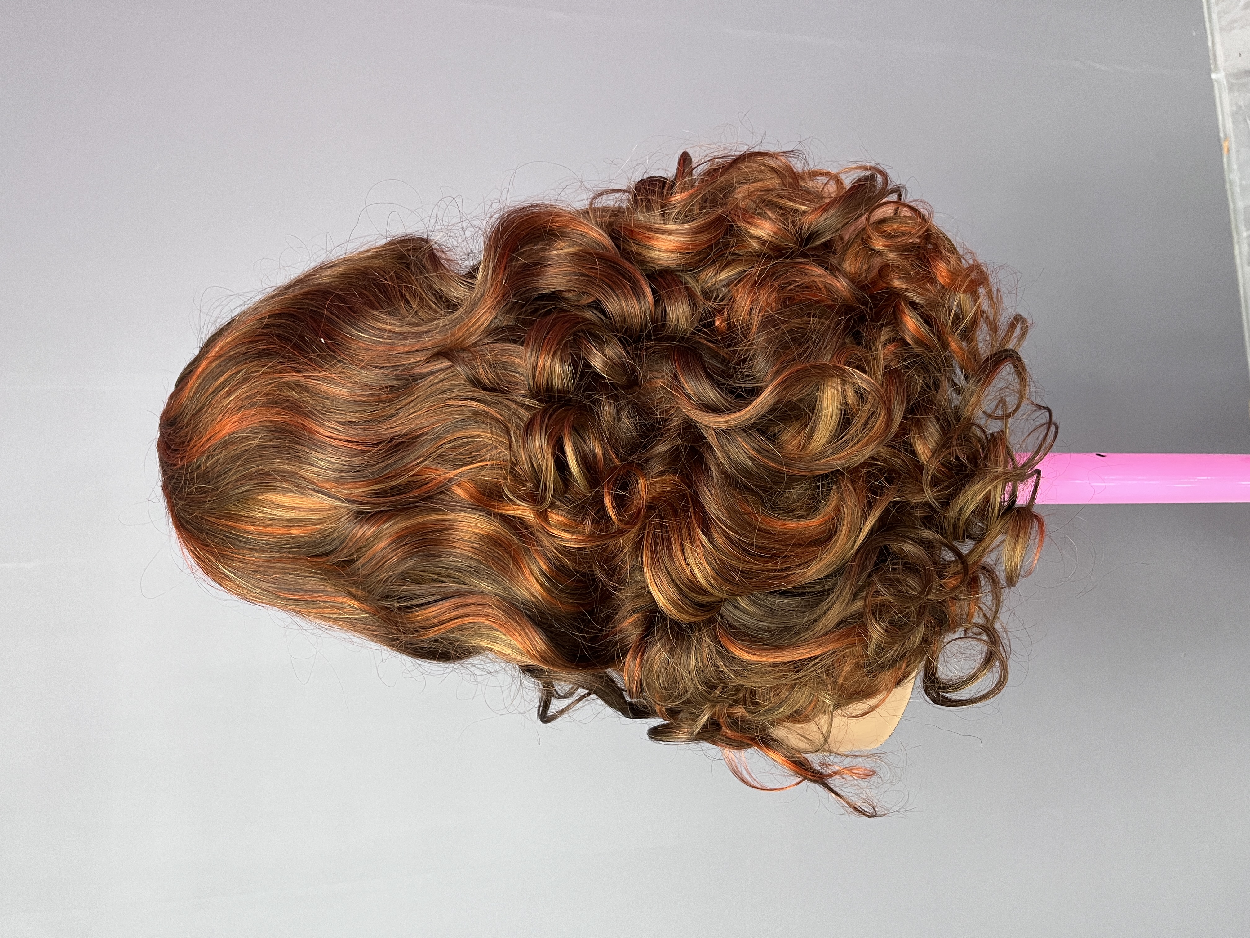 Color Lace Wig 13X4 Transparent Lace Bouncy Curly Lace Frontal Wig 