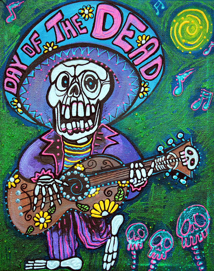 Halloween Day Of The Dead Skeleton 40*50CM(Canvas) Full Round Drill Diamond Painting gbfke