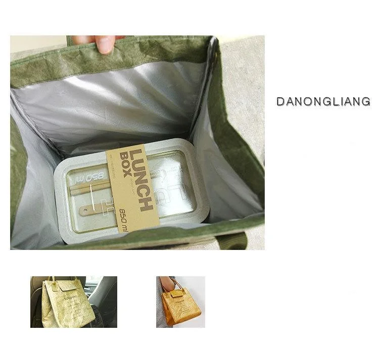 Retro Washed Kraft Paper DuPont Paper Waterproof Small Bag Shopping Bag