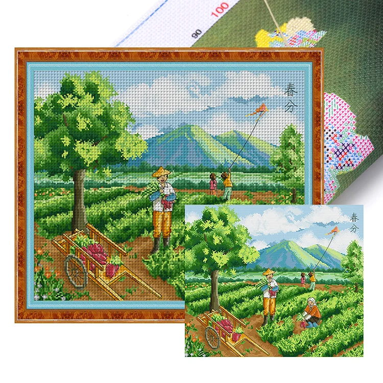 Spring-Spring Equinox (62*50cm) 11CT Stamped Cross Stitch gbfke