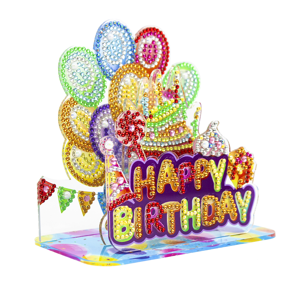 

Happy Birthday Mini Statue - 5D DIY Craft Ornament, 501 Original