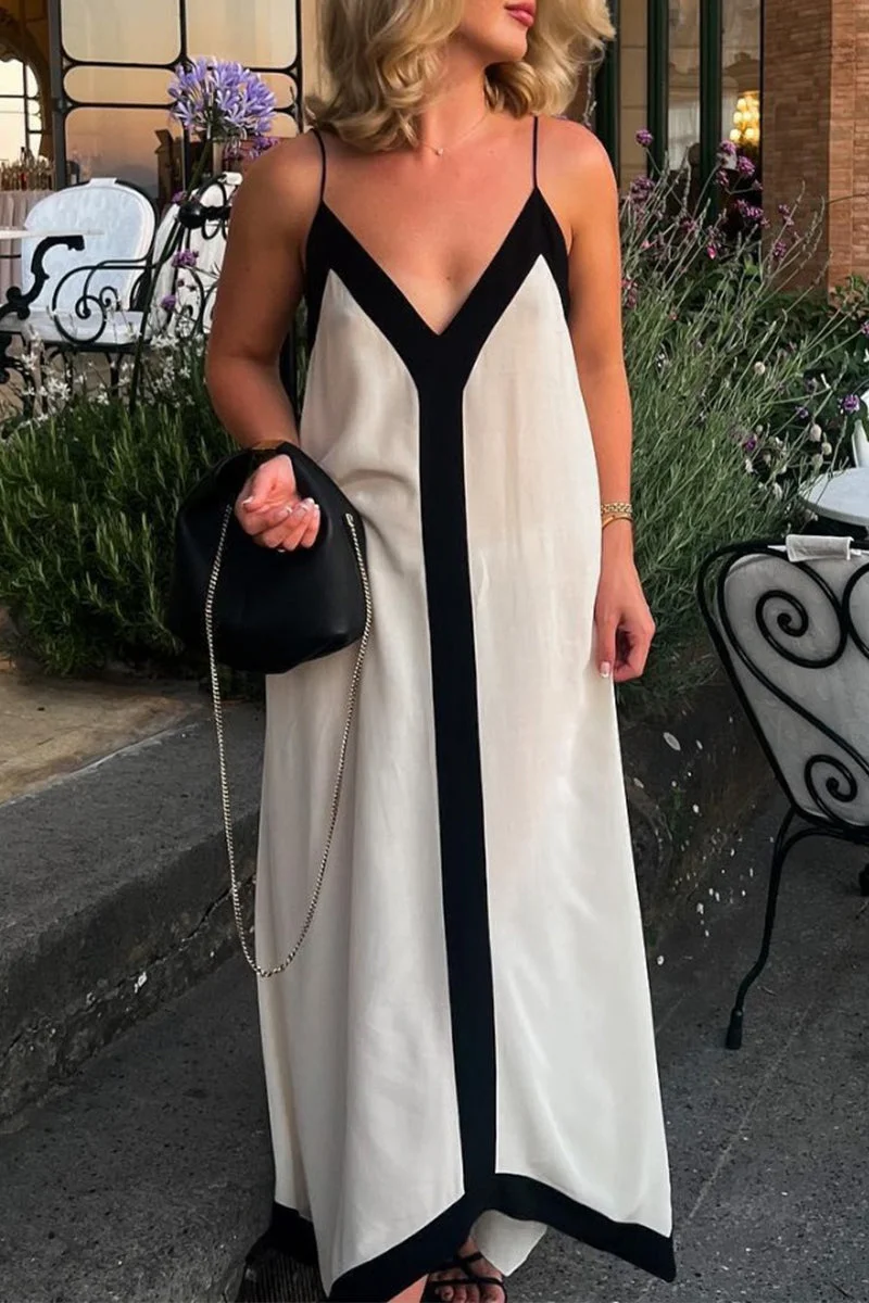 V Neck Sling Dresses