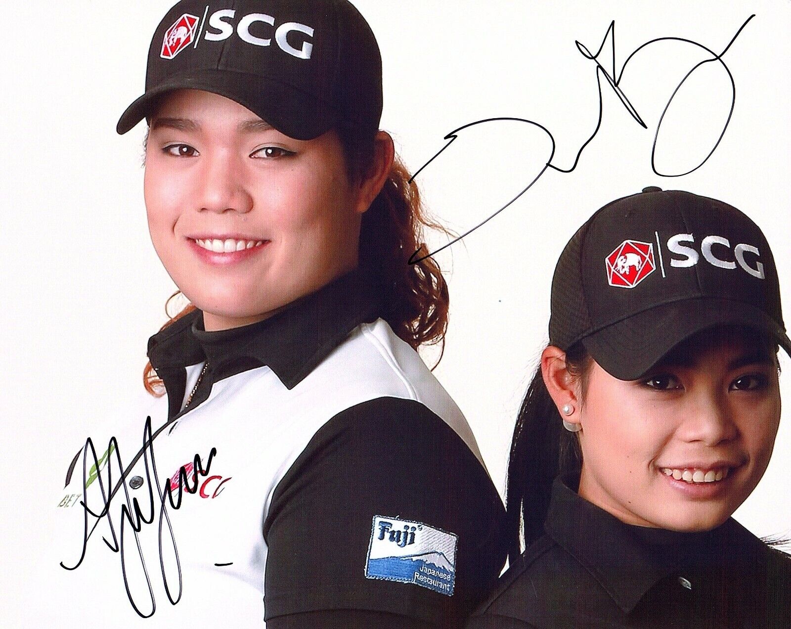 Ariya & Moriya Jutanugarn LPGA duo signed autographed 8x10golf Photo Poster painting Thailand