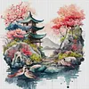 Watercolor Building-11CT Stamped Cross Stitch 40*40cm tapestrymarket
