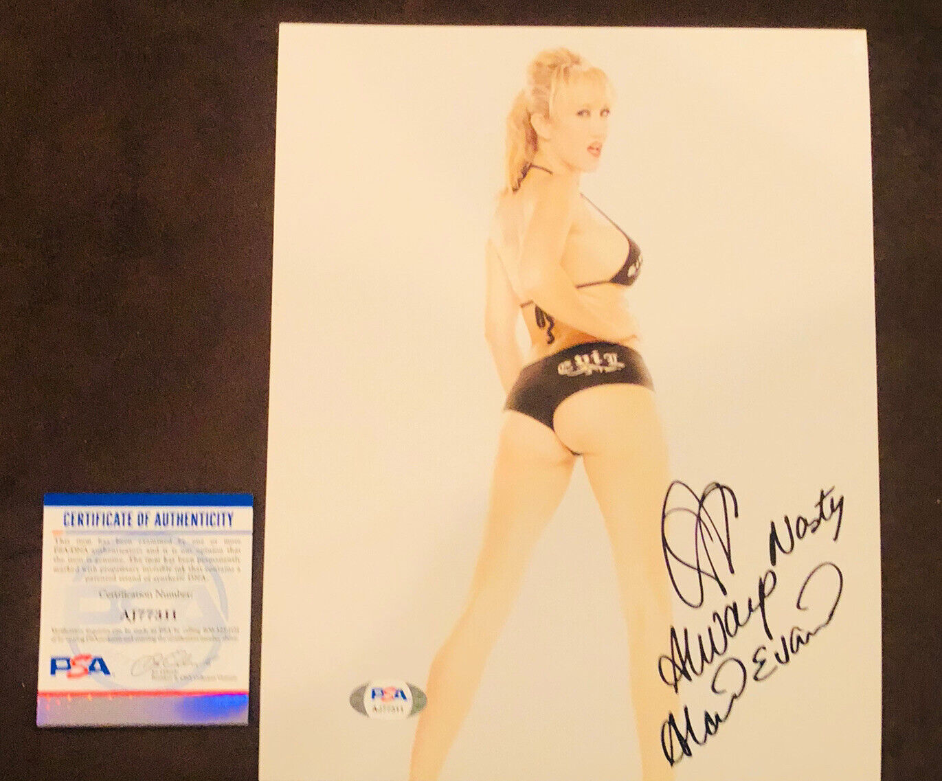 Alana Evans Adult STAR SIGNED 8X10 Photo Poster painting AUTOGRAPH Sexy Penthouse Playboy PSA