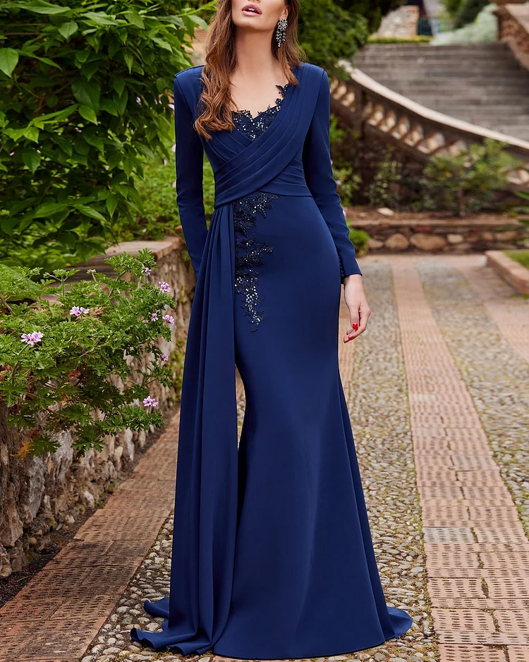 Elegant French romantic lace gown