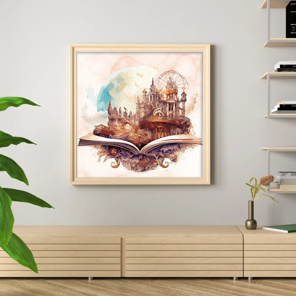 DIY Stamped Cross Stitch 11CT Full Embroidery 50*50cm - Magic Book