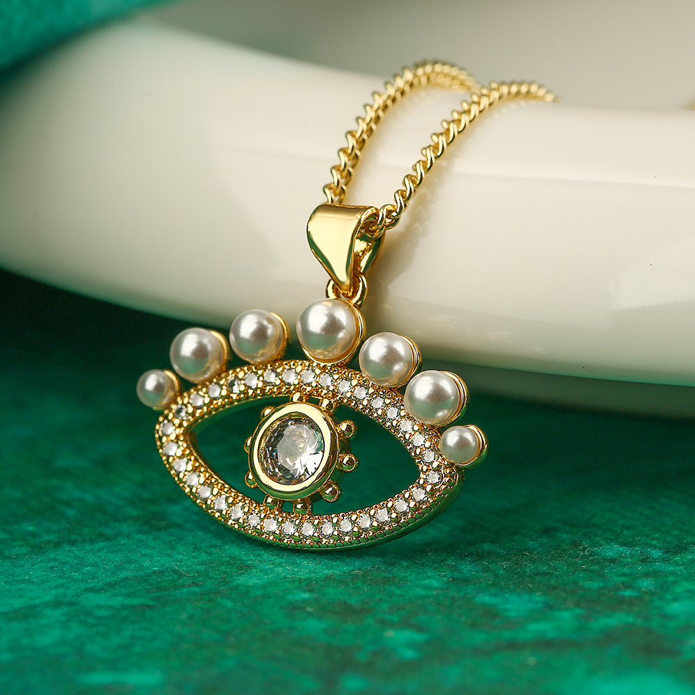 Eye Geometric Copper Pendants