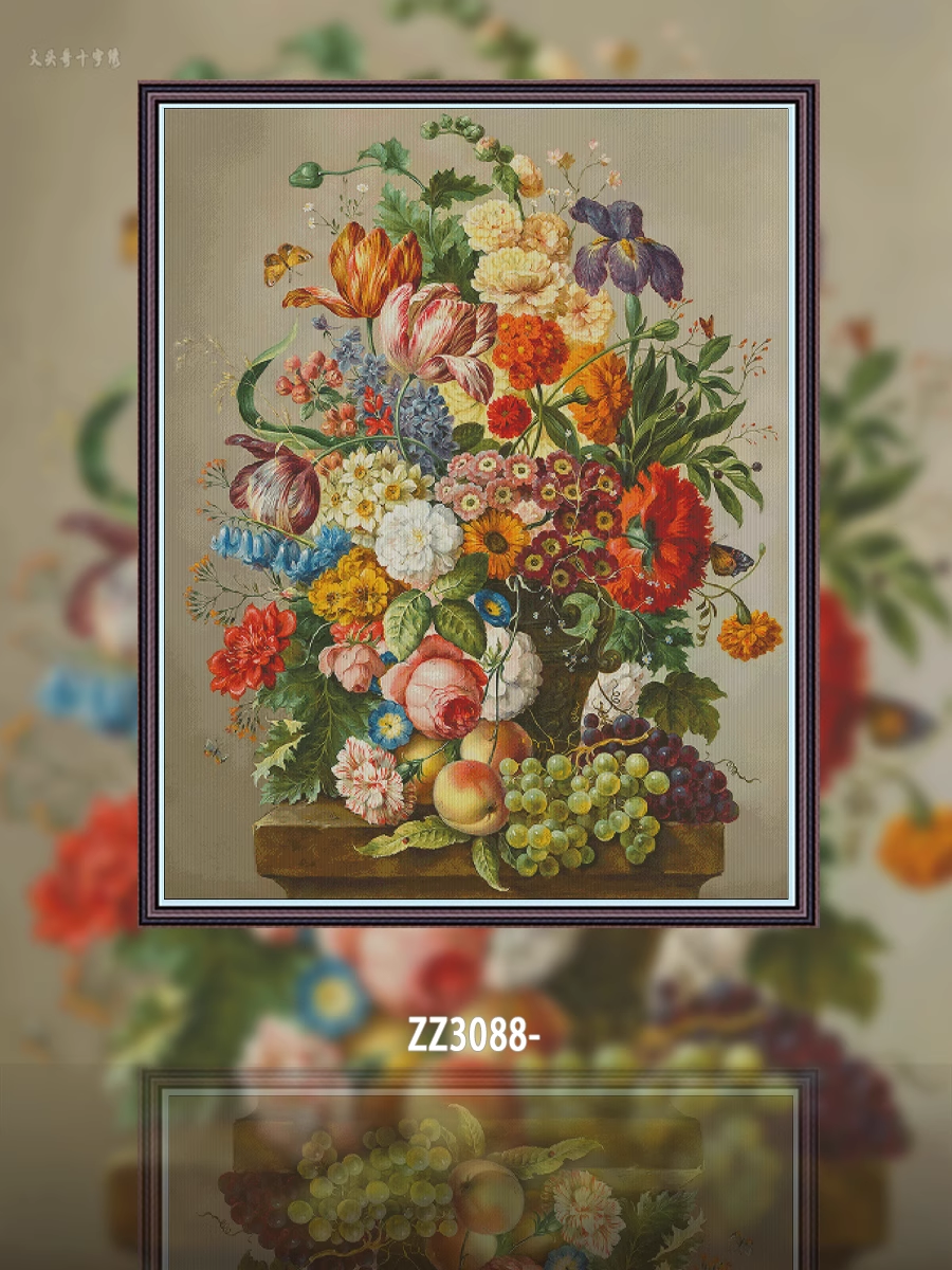 【ZZ3088- Blooming Flowers】 Painting Fairy Cross Stitch