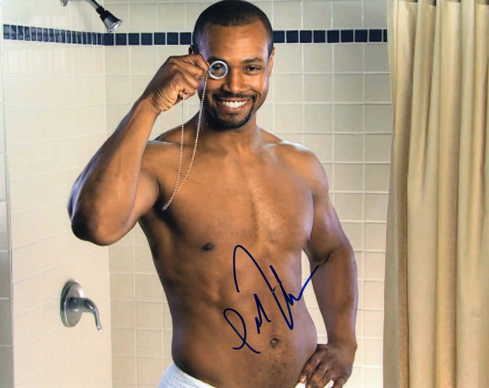 Isaiah Mustafa Old Spice Commercial Signed 8x10 Photo Poster painting w/COA