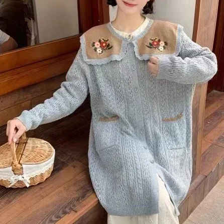 Chicfifth Sweater Women Winter Long Sleeve High Quality Autumn Vintage Top Knitted Cardigan