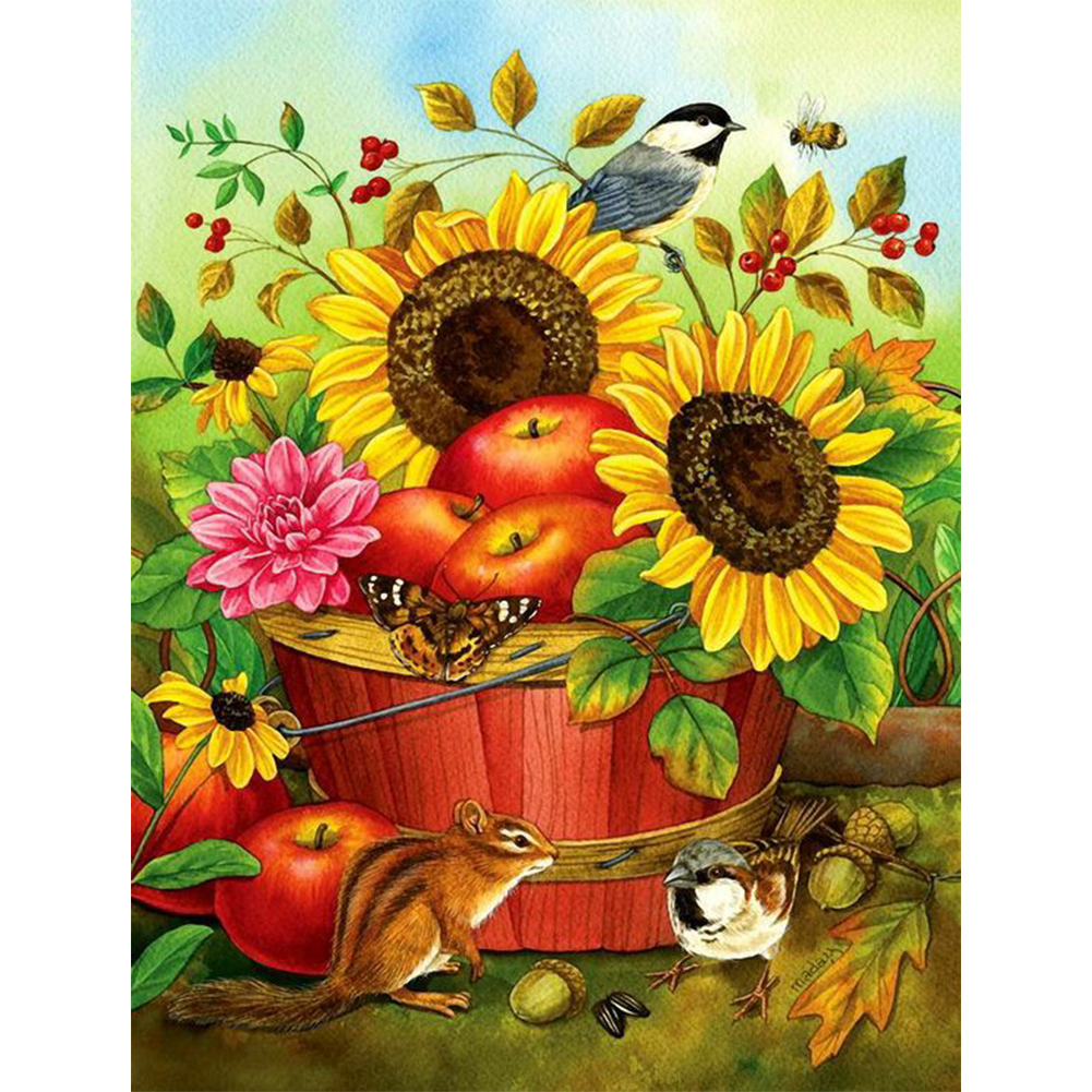 

Sunflower Apple - Round Drill Diamond Painting - 30*40CM, 501 Original