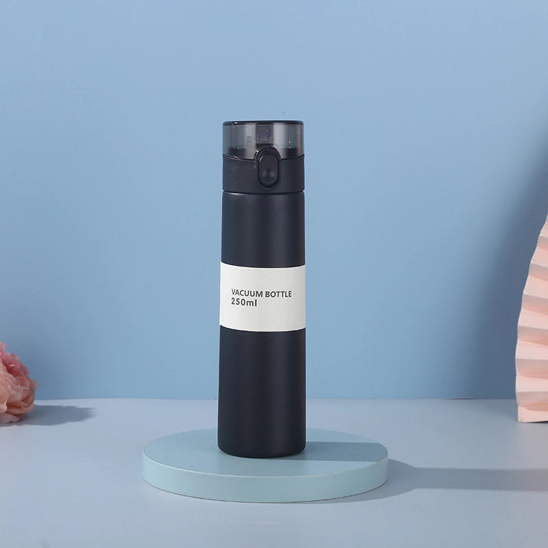 Straw Mini Pocket Cup 304 Stainless Steel Children’s Thermos Cup Cute Portable Straight Body Bounce Cover Water Cup