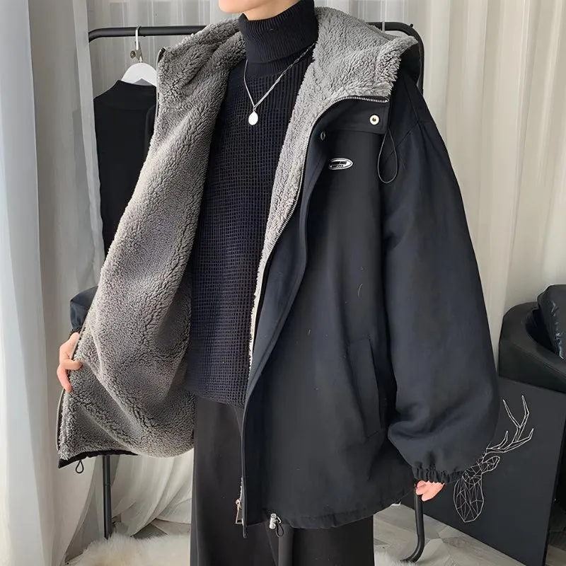 Brownm Fur Lined Hooded Jacket