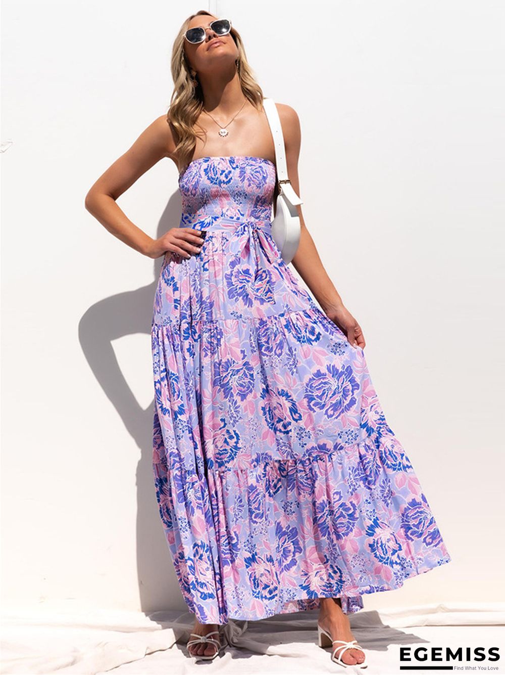 Chest-wrapped Sexy Backless Lace Floral Dress | EGEMISS