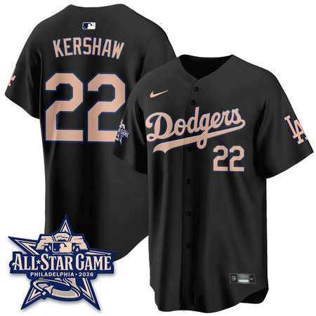 Youth Los Angeles Dodgers #22 Clayton Kershaw Black 2026 MLB All-Star Jersey