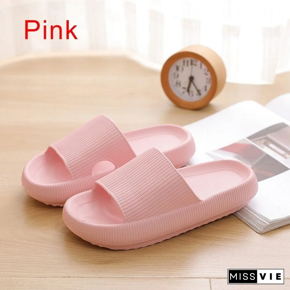 5 Colors Newest Super Soft Sandals Unisex Home Slippers Solid Color Thick Soled EVA Anti skid Fashion Sandals Quick Dry Shower Slippers Outdoor Bathing Slippers