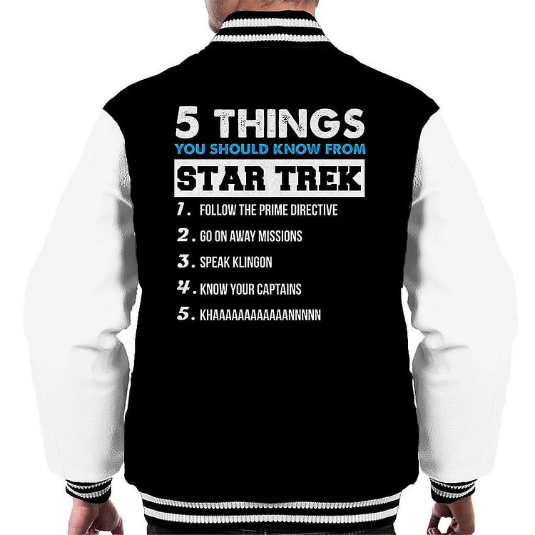 Five Things You Should Know From Star Trek Men's Varsity Jacket