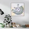 DIY Peafowl Special Shaped Diamond Painting Cross Stitch Clock Home Decor