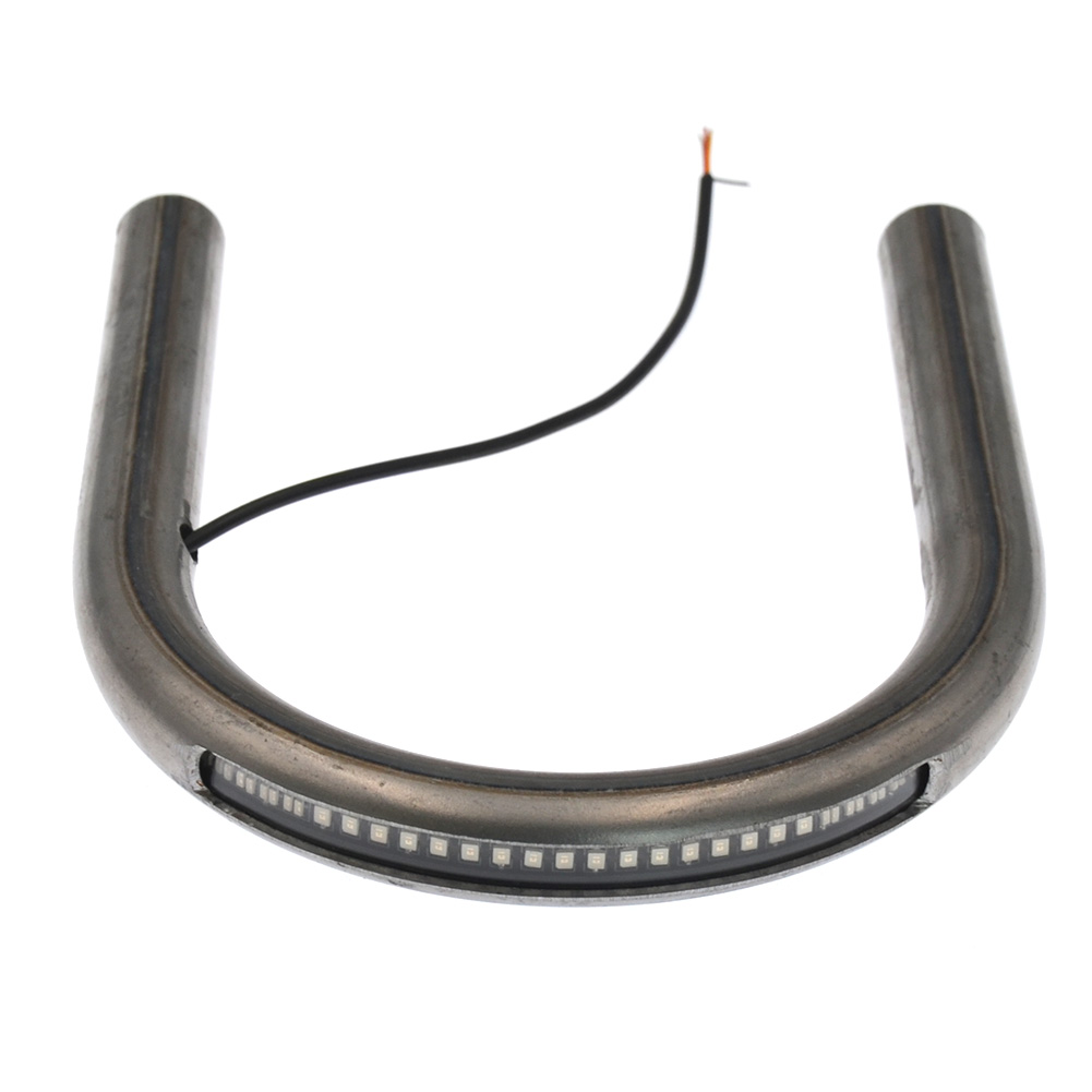 

Flat Motorcycle Cafe Racer Seat Hoop Loop with LED Brake Turn Signal Light, 501 Original