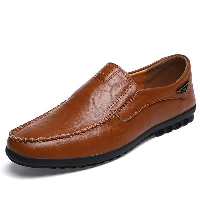 Sursell Shoes Men's Loafers & Slip-Ons British Daily  Leather Breathable Non-slipping Wear Proof Outdoor Walking Shoes