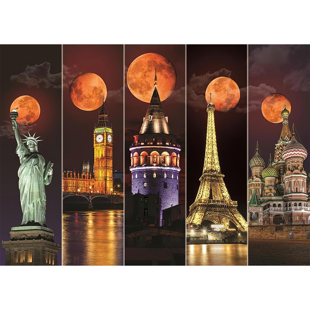 

Moon Buildings - Round Drill Diamond Painting - 40*30CM, 501 Original
