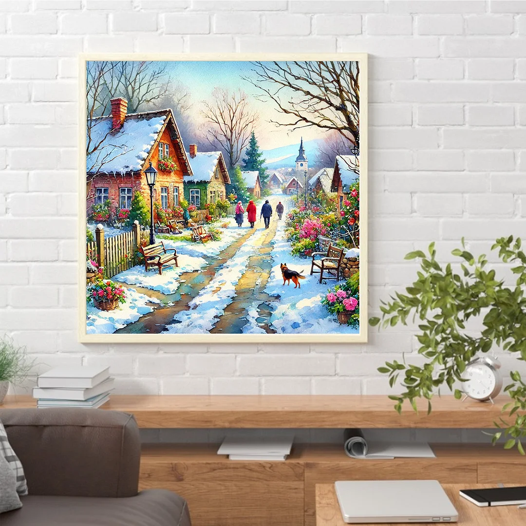 Diamond Painting - Full Round Drill - Winter(Canvas|40*40cm)