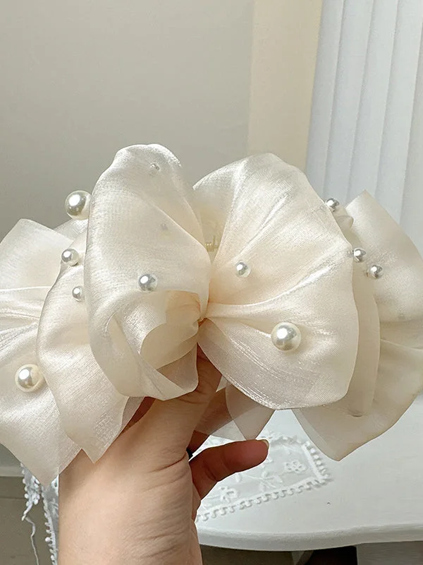 Flower Shape Gauze See-Through Hairclaw Clawclip