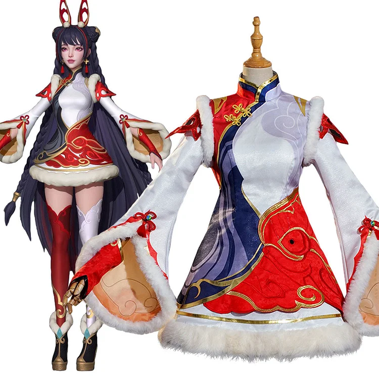 League of Legends LOL Paper Cut Mythmaker Seraphine Cosplay Costume