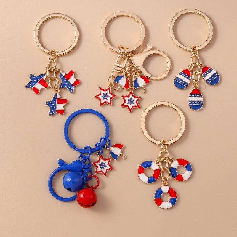 Cute Minimalist Commute Star Bell Umbrella Alloy Keychain