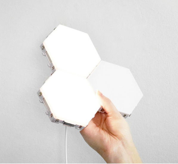 1-65 Pieces DIY Wall Lamp Touch Switch Quantum Lamp LED Hexagonal Lamps Modular Creative Decoration Wall Lampara