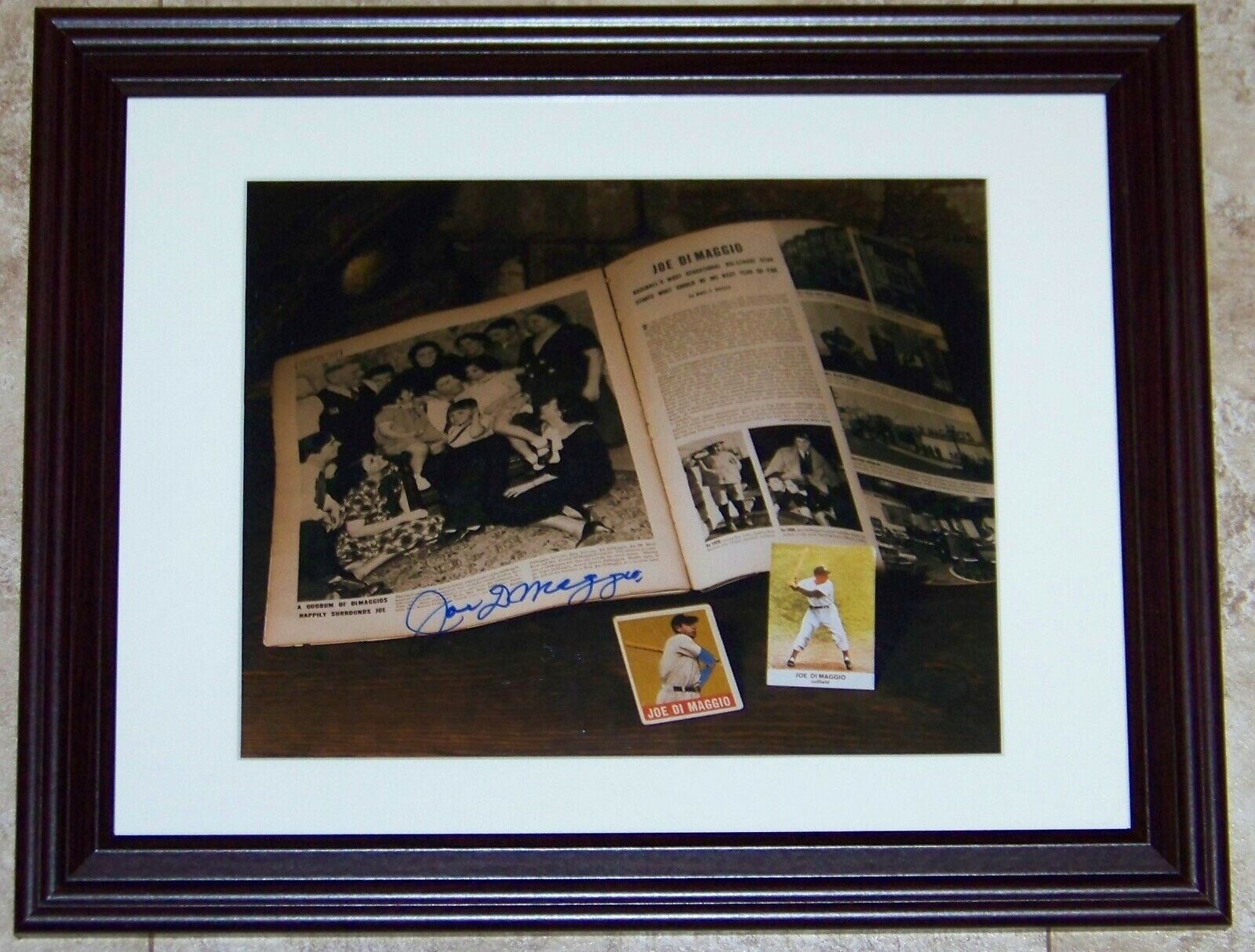 VERY UNIQUE! Joe DiMaggio Signed Autographed Baseball 8x10 Photo Poster painting JSA AH LOA!