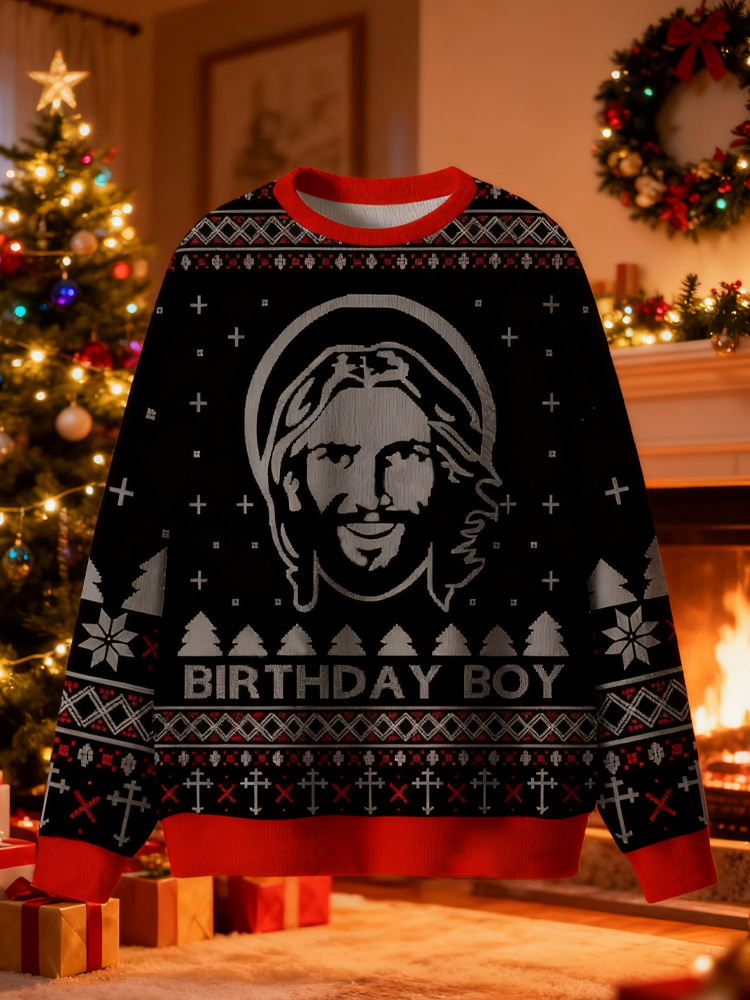 Christmas Birthday Boy Ugly Sweatshirt elevenforest