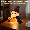 Cute Ghost Reading Book Night Light Easy To Use Halloween Cute Night Light Lightweight for Indoor Party Desk Outdoor Halloween Decoration