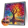 Arbre coloré de la vie-perceuse ronde peinture diamant-30 * 30cm