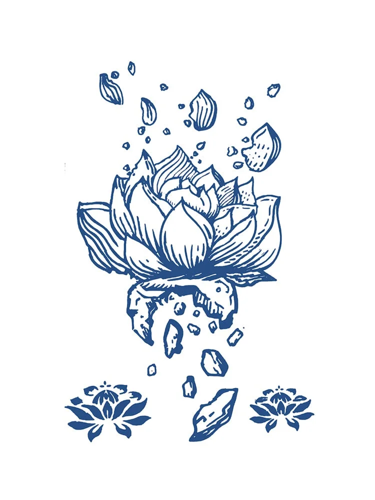 S41-89 herbal tattoo stickers juice semi-permanent non-reflective vegetation female waterproof male durable sticker simulation