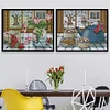 (4pcs) Window Season-14CT Stamped Cross Stitch 21*19cm(Bundle Sale)