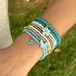 Bohemian 9-piece Butterfly, Flower And Heart Beaded Bracelet - Image 3