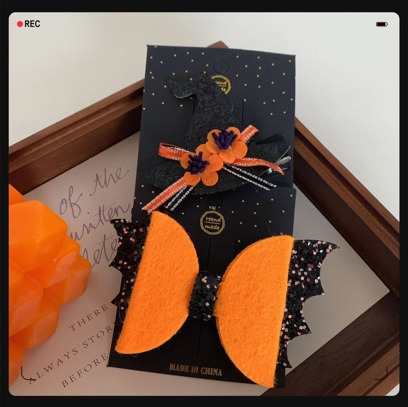 Women’s Funny Classic Style Halloween Pattern Felt Fabric Hair Clip