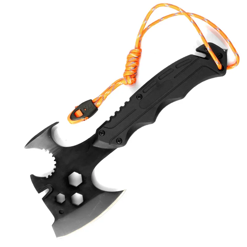 Multifunctional Ax Outdoor Portable Ax Combination Whistle Flint Stone Window Hammer Repair Emergency Tool