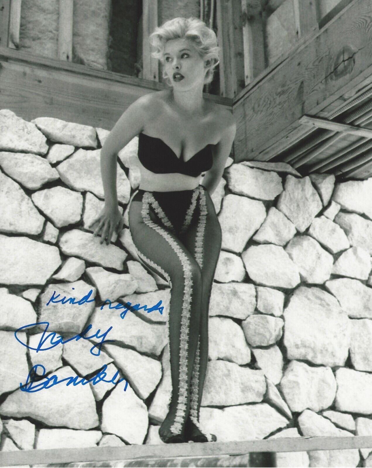 JUDY BAMBER SIGNED AUTHENTIC 8x10 Photo Poster painting SEXY BLONDE ACTRESS BOMBSHELL C w/COA