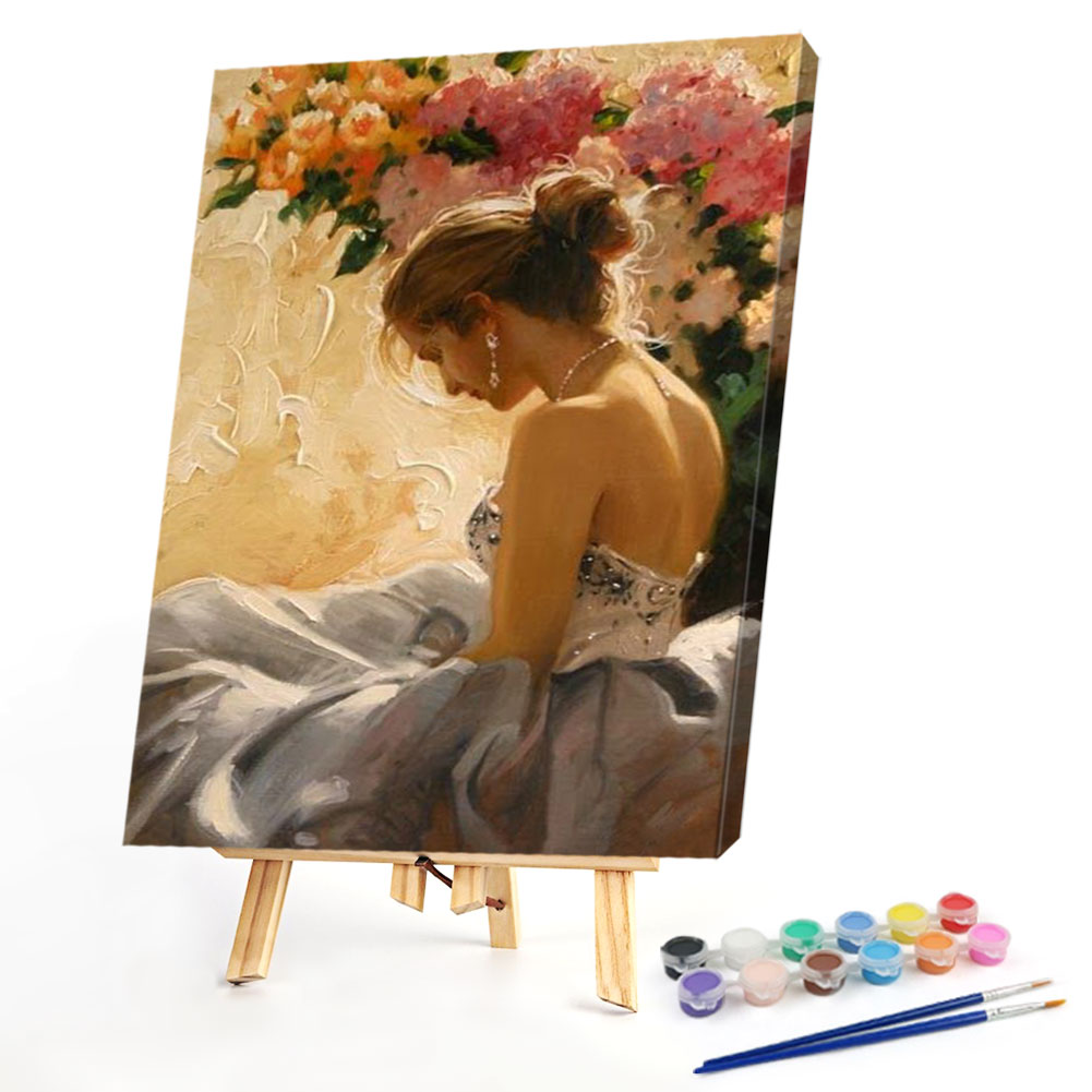 

40*50CM - Paint By Numbers - Elegant Girl, 501 Original