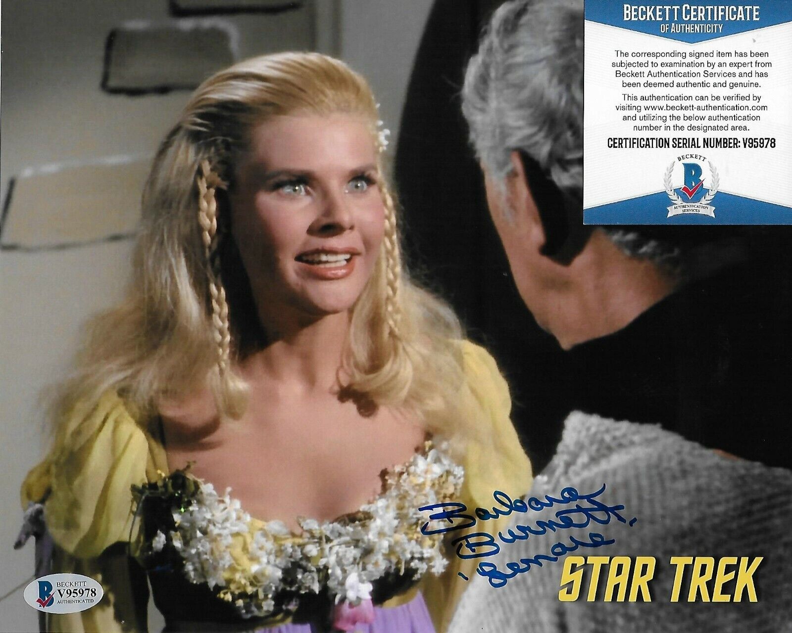 Barbara Anderson Star Trek TOS Original Autographed 8x10 Photo Poster painting w/Beckett COA #2