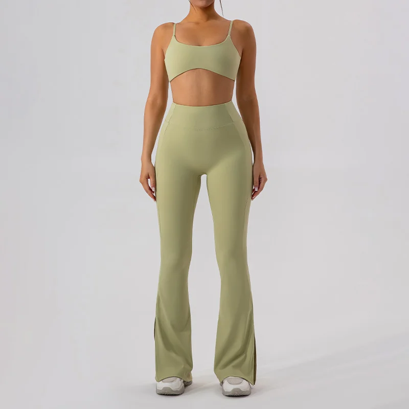 Quick-drying sports bra & high-waisted pants sets