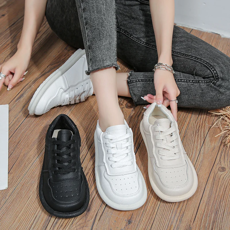 Churchf Churchf Wind Board Shoes Women 2024 Spring And Autumn New Soft Bottom Women's Shoes Lace Up Small White Shoes Women Fashion Light Casual Shoes Women